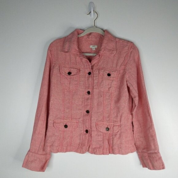 J.jill Linen Button-down Jacket Top | Size XS - Picture 1 of 8